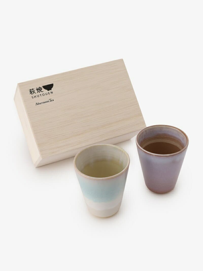 萩焼フリーカップペアセット Afternoon Tea LIVING アフタヌーンティー・リビング 食器・調理器具・キッチン用品 その他の食器・調理器具・キッチン用品 レッド【送料無料】[Rakuten Fashion]