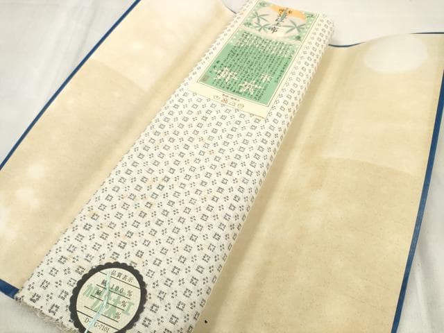 未使用 近江上布 夏季和服反物，絣花紋