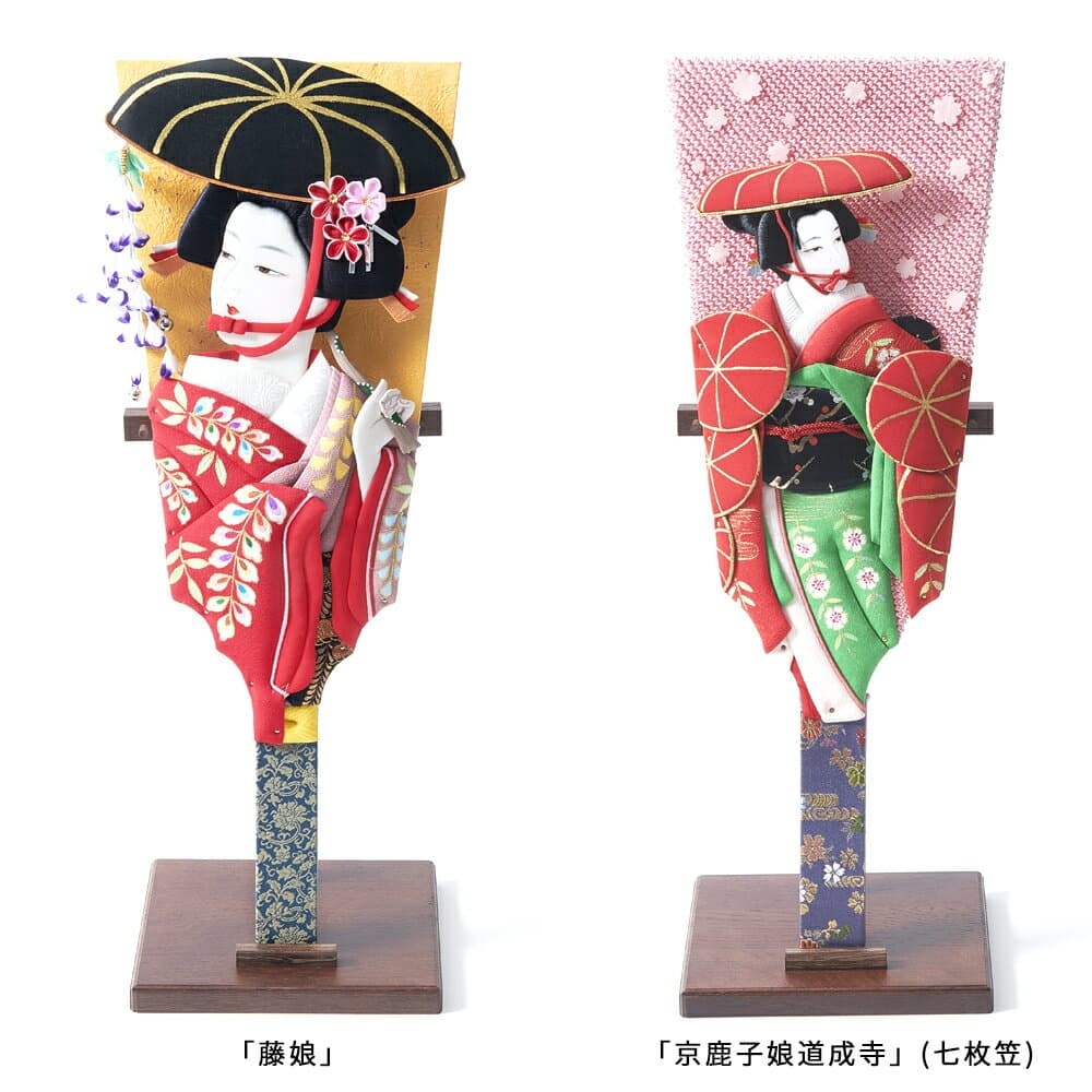 水門商店 江戶押繪正絹羽子板附飾架