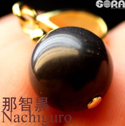 三重縣那智黑石八咫烏護身符墜飾項鍊