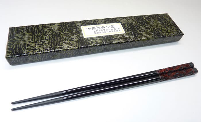 新潟・村上木彫堆朱漆筷